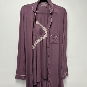 VICTORIA’S SECRET 2-piece pajama set, dress and lingerie robe in purple P S